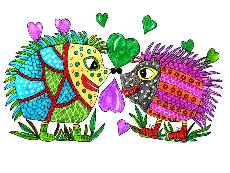 Verlebte Igel - CALVENDO Foto-Puzzle'