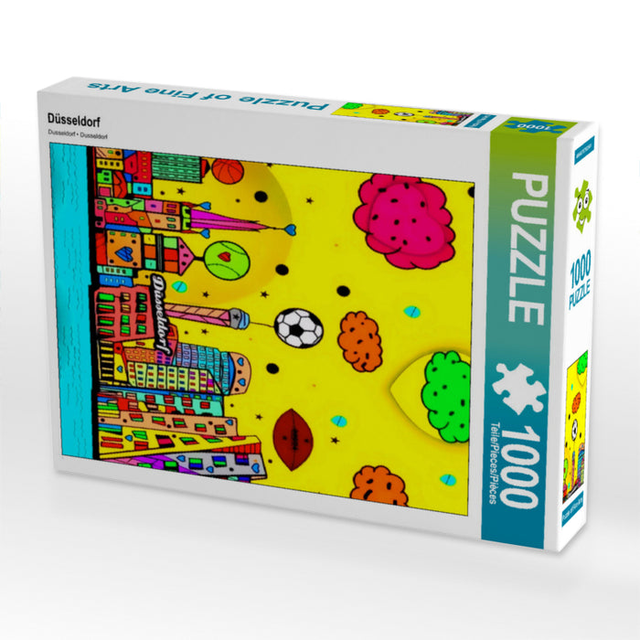 Düsseldorf 1000 Teile Puzzle hoch - CALVENDO Foto-Puzzle'