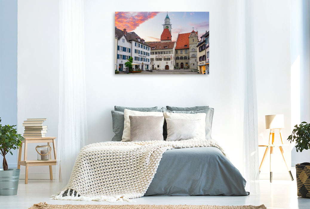 Premium Textil-Leinwand Premium Textil-Leinwand 120 cm x 80 cm quer Ein Motiv aus dem Kalender Überlingen Bodensee Impressionen