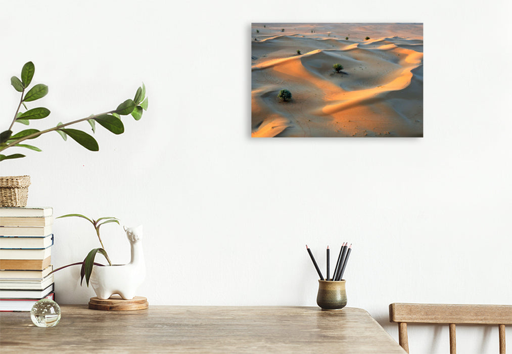 Toile textile premium Toile textile premium 120 cm x 80 cm paysage Vue depuis une balade en montgolfière sur les dunes de sable du désert "Rub al-Khali" au sud de Dubaï 