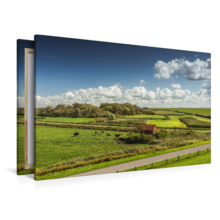 Premium Textil-Leinwand Halbinsel Nordstrand