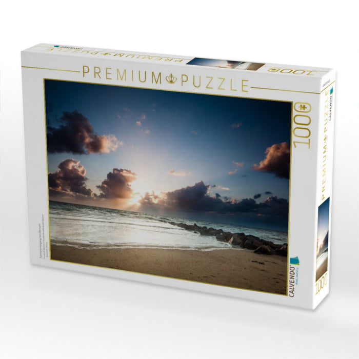 Sonnenuntergang vor Utersum - CALVENDO Foto-Puzzle'