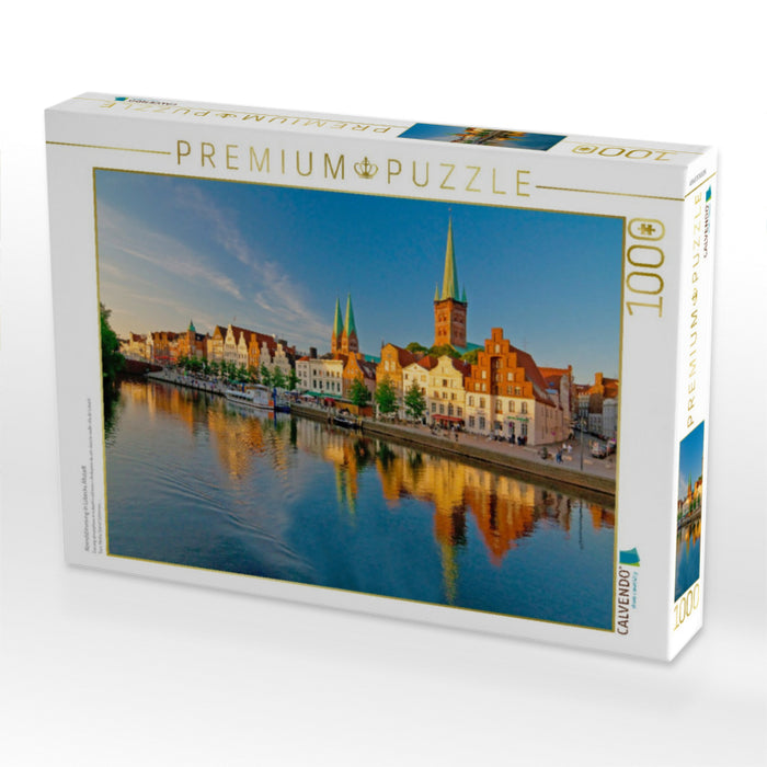 Abendstimmung in Lübecks Altstadt - CALVENDO Foto-Puzzle'