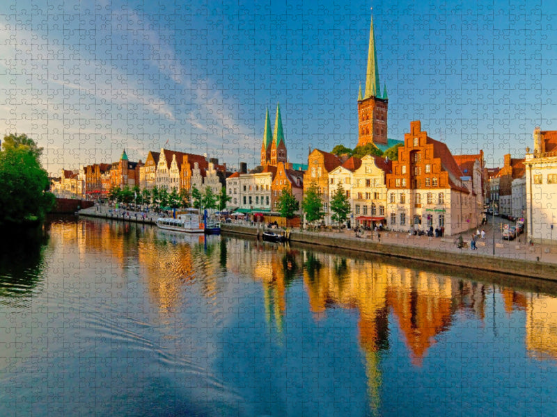 Abendstimmung in Lübecks Altstadt - CALVENDO Foto-Puzzle'