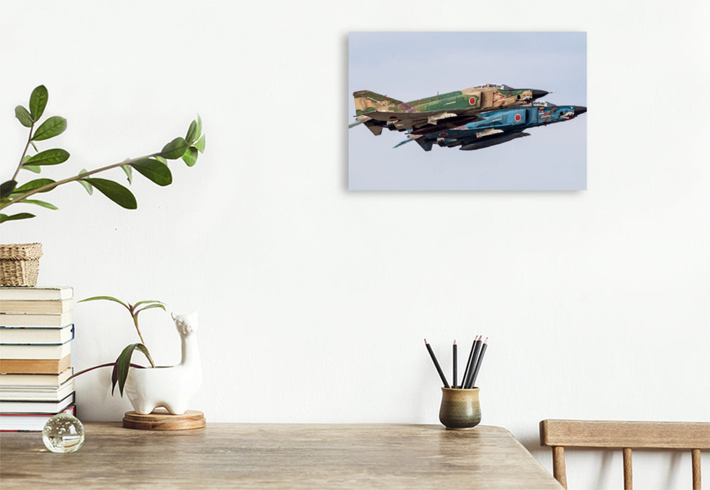 Toile textile haut de gamme Toile textile haut de gamme 120 cm x 80 cm paysage McDonnell Douglas RF-4EJ Phantom II, 501st Tactical Reconnaissance Squadron 