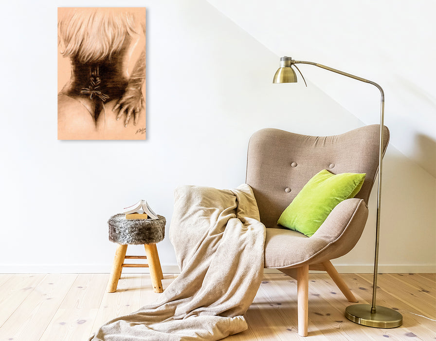 Premium Textil-Leinwand Premium Textil-Leinwand 50 cm x 75 cm hoch Sexy Dessous