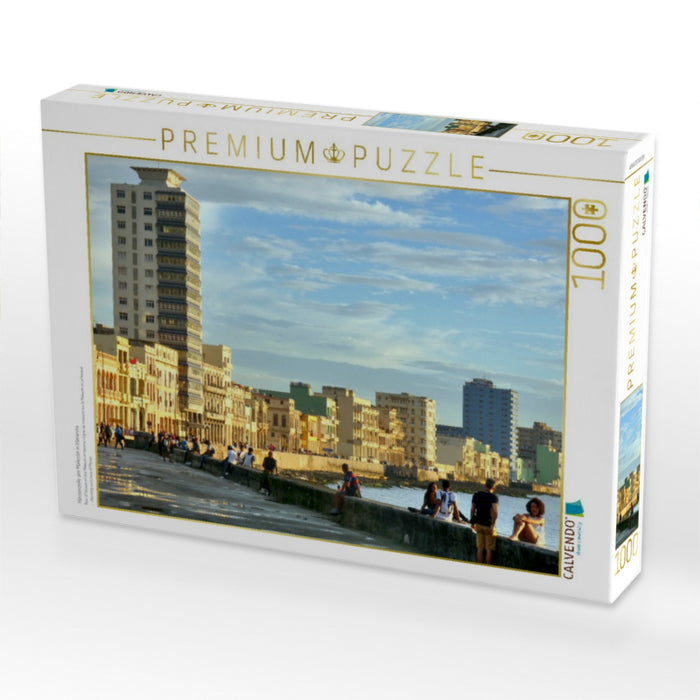 Häuserzeile am Malecón in Havanna - CALVENDO Foto-Puzzle'