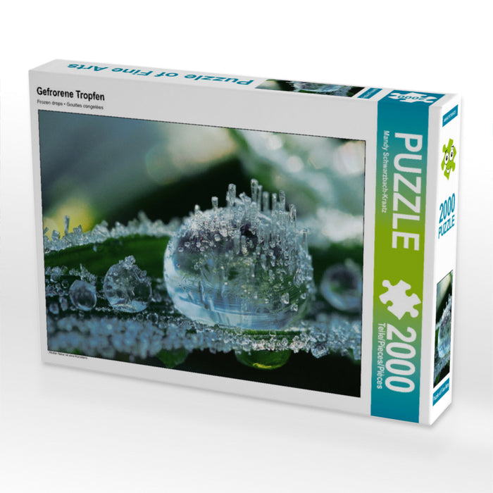 Gefrorene Tropfen 2000 Teile Puzzle quer - CALVENDO Foto-Puzzle'