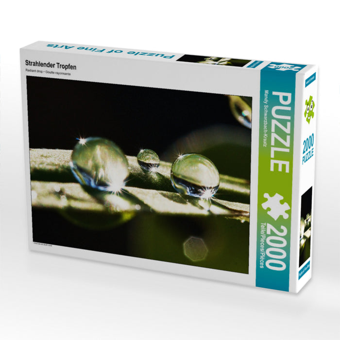 Strahlender Tropfen 2000 Teile Puzzle quer - CALVENDO Foto-Puzzle'