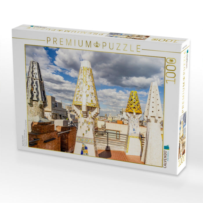 Dach Palau Güell - CALVENDO Foto-Puzzle'