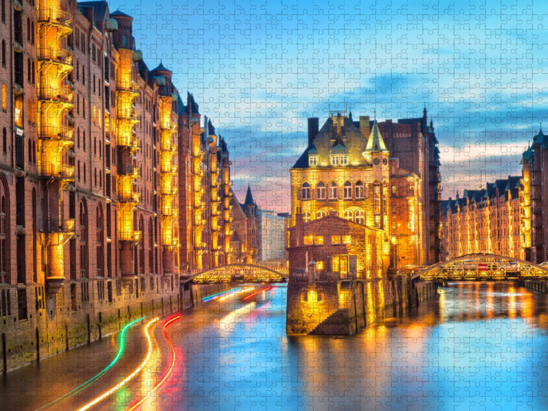 Speicherstadt in Hamburg - CALVENDO Foto-Puzzle'