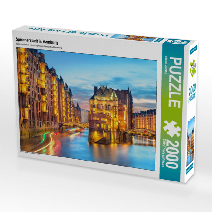 Speicherstadt in Hamburg 2000 Teile Puzzle quer - CALVENDO Foto-Puzzle'