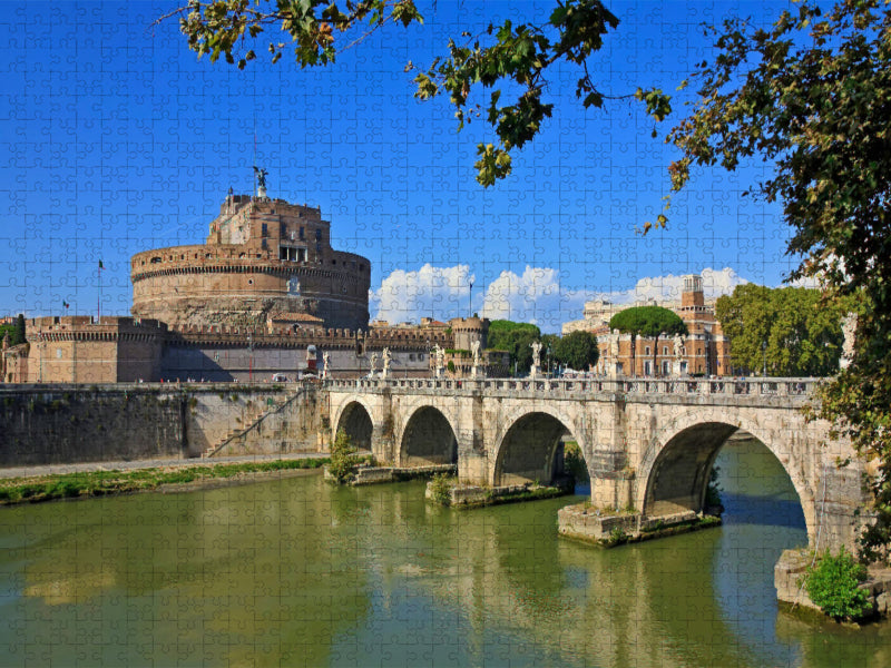 Engelsburg und Engelsbrücke in Rom - CALVENDO Foto-Puzzle'