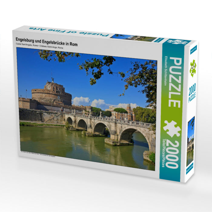 Engelsburg und Engelsbrücke in Rom 2000 Teile Puzzle quer - CALVENDO Foto-Puzzle'