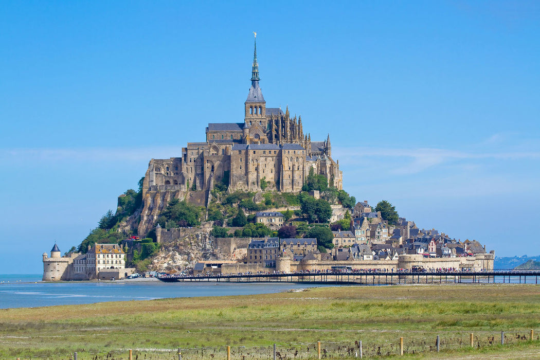 Premium Textil-Leinwand Mont Saint-Michel