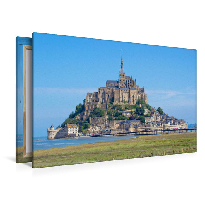 Premium Textil-Leinwand Mont Saint-Michel