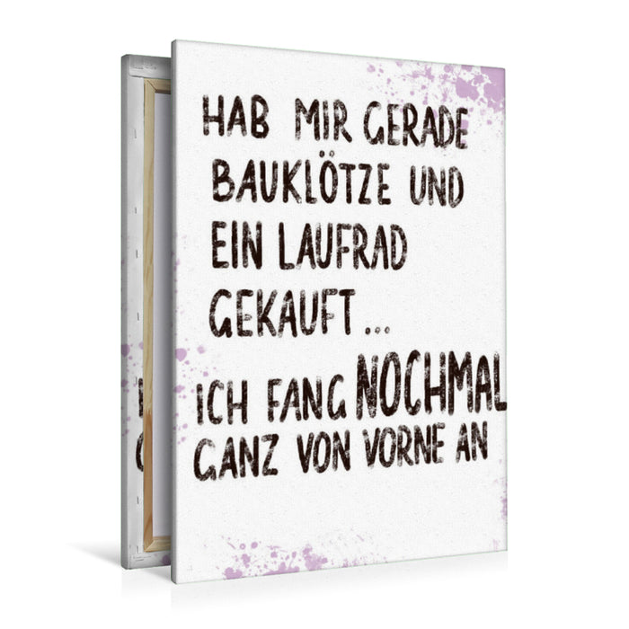 Premium Textil-Leinwand Neubeginn