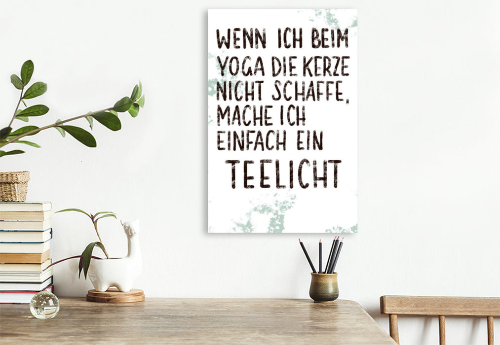 Premium Textil-Leinwand Premium Textil-Leinwand 80 cm x 120 cm  hoch Yoga