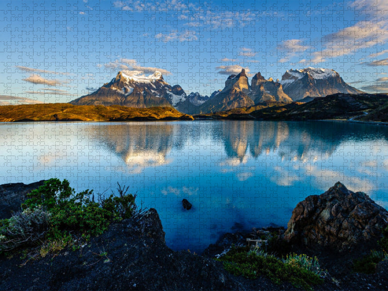 Paine Bergkette, Torres del Paine, Chile - CALVENDO Foto-Puzzle'