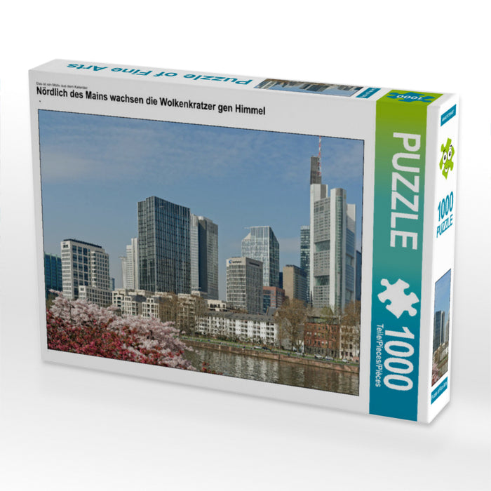 Nördlich des Mains wachsen die Wolkenkratzer gen Himmel 1000 Teile Puzzle quer - CALVENDO Foto-Puzzle'