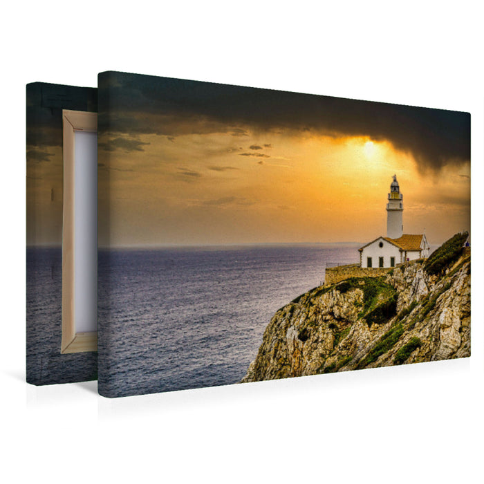 Toile textile premium Toile textile premium 120 cm x 80 cm paysage Phare Cala Ratjada 