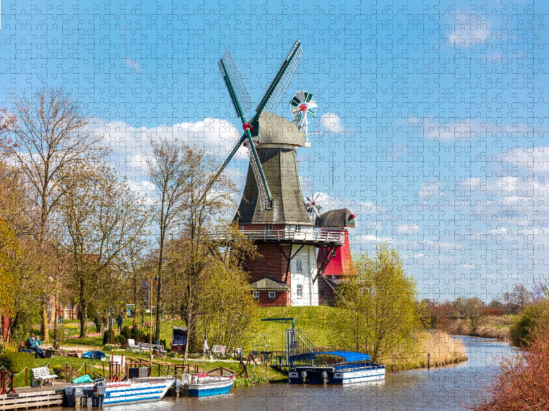 Greetsieler Zwillingsmühlen - CALVENDO Foto-Puzzle'