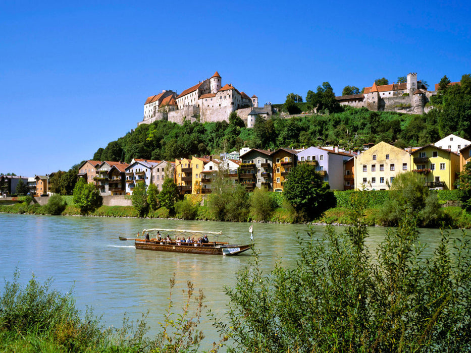 Salzach mit Altstadt und Burg - CALVENDO Foto-Puzzle'