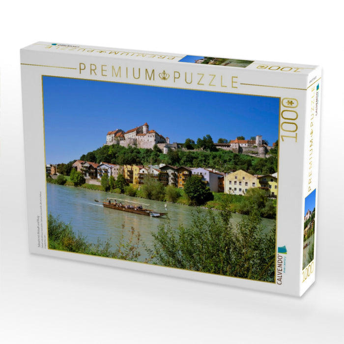 Salzach mit Altstadt und Burg - CALVENDO Foto-Puzzle'