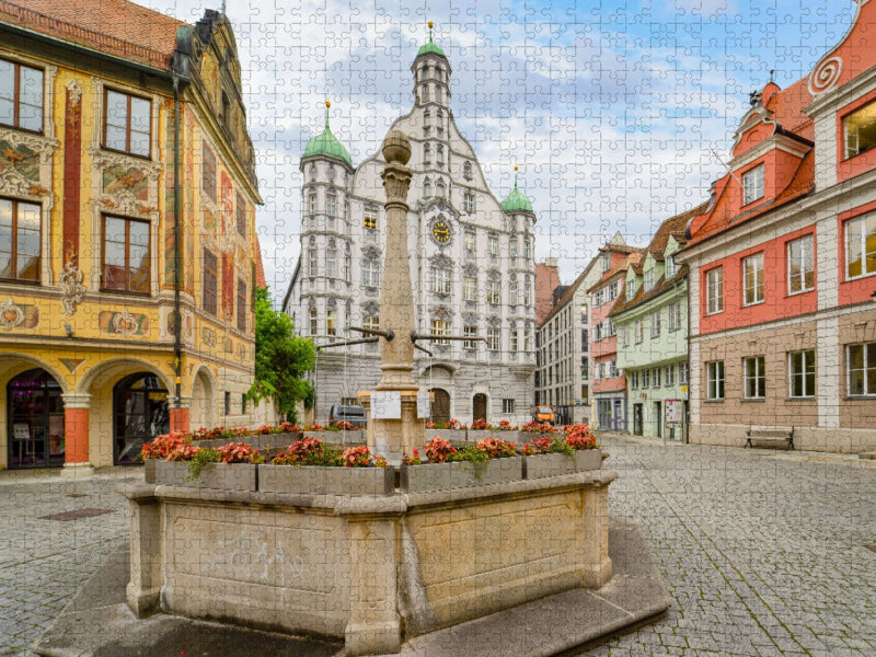 Marktbrunnen Memmingen - CALVENDO Foto-Puzzle'