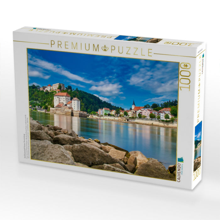 Dreiflüssestadt Passau: Ilzmündung - CALVENDO Foto-Puzzle'