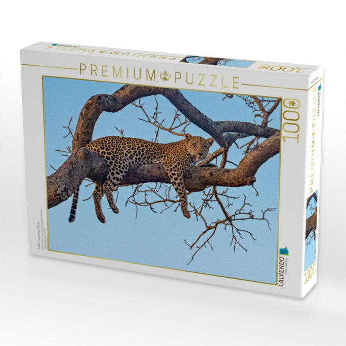 Wilder Leopard auf Baum - CALVENDO Foto-Puzzle'