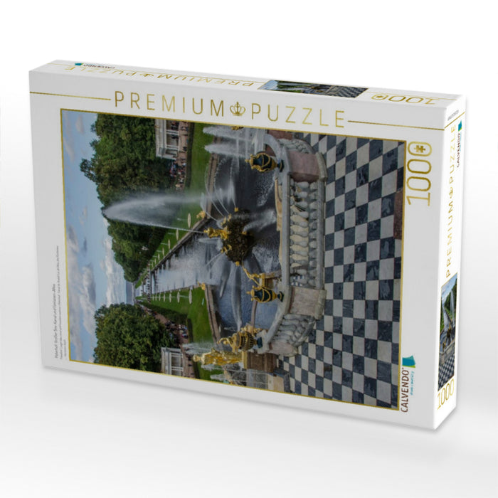 Peterhof: Großer See-Kanal und Fontänen-Allee - CALVENDO Foto-Puzzle'