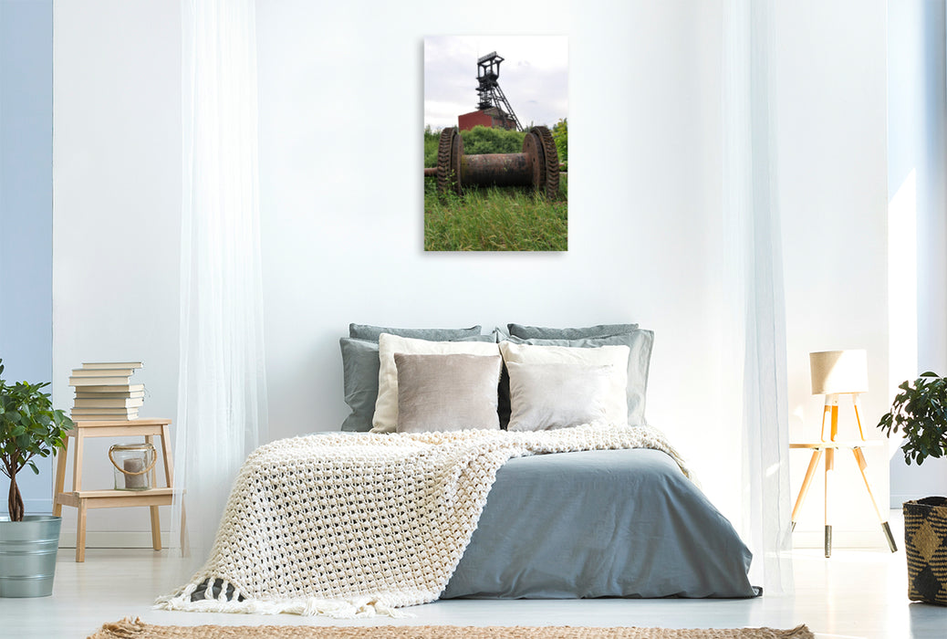 Premium textile canvas Premium textile canvas 80 cm x 120 cm high Zeche Holland 3-4-6 Bochum 