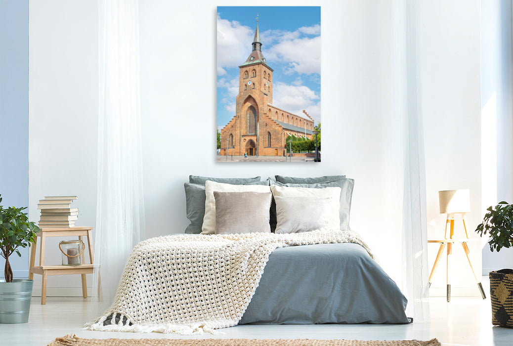 Premium textile canvas Premium textile canvas 80 cm x 120 cm high Saint Knuds in Odense 