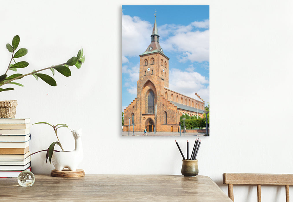 Premium textile canvas Premium textile canvas 80 cm x 120 cm high Saint Knuds in Odense 