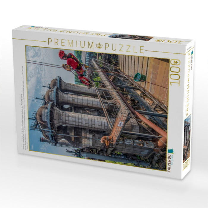 Duisburg, Landschaftspark, Outdoor Veranstaltung am Hochofen zur Photo+Adventure - CALVENDO Foto-Puzzle'