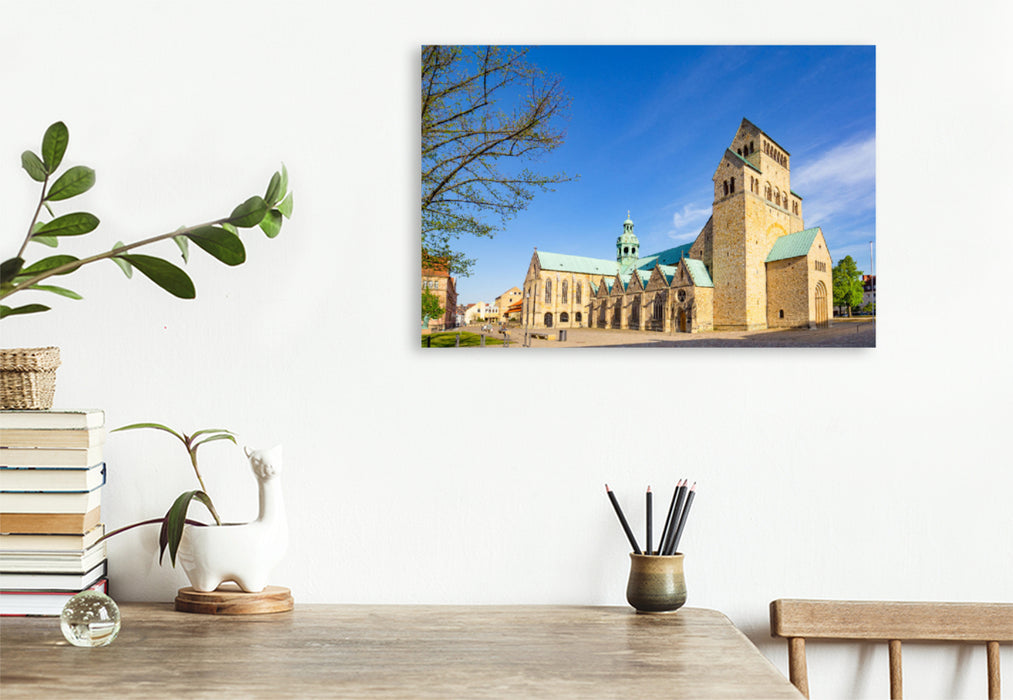 Premium textile canvas Premium textile canvas 120 cm x 80 cm landscape Cathedral of the Assumption of Mary in Hildesheim 