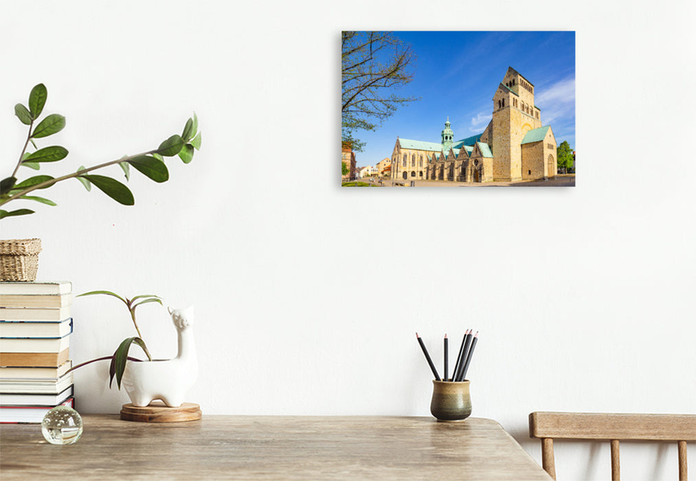 Premium textile canvas Premium textile canvas 120 cm x 80 cm landscape Cathedral of the Assumption of Mary in Hildesheim 