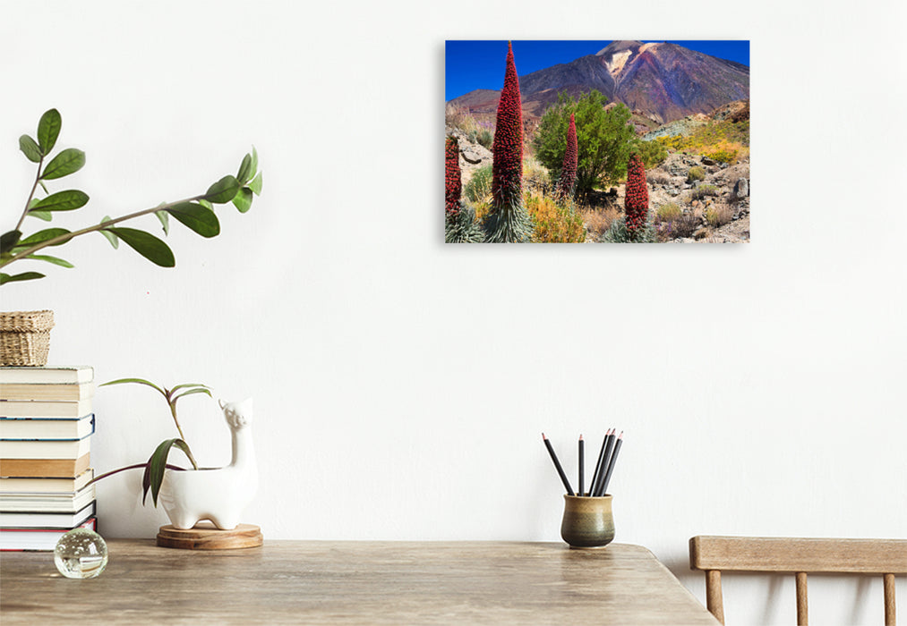 Premium textile canvas Premium textile canvas 120 cm x 80 cm landscape Teide Tenerife 