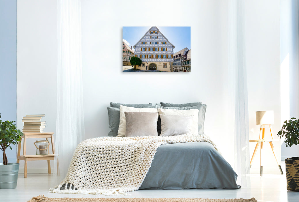 Premium textile canvas Premium textile canvas 120 cm x 80 cm landscape registry office Herrenberg 