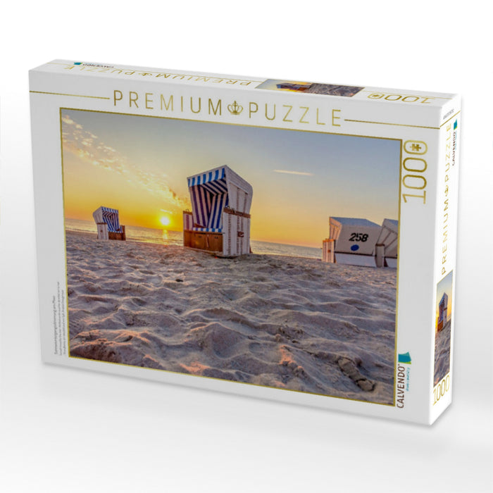 Sonnenuntergangsstimmung am Meer - CALVENDO Foto-Puzzle'