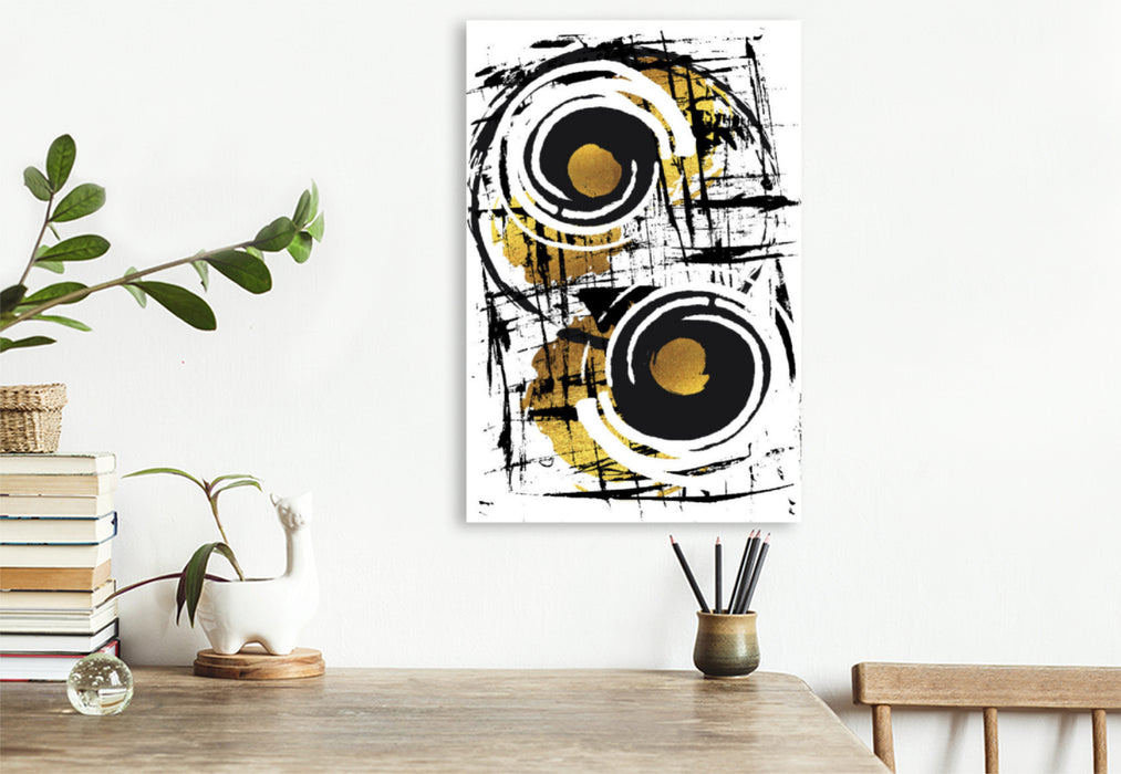 Premium textile canvas Premium textile canvas 80 cm x 120 cm high Abstract painting No. 35 - Hypnotizing 