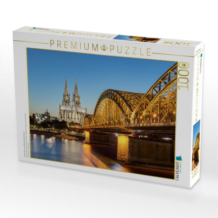 Kölner Dom und Hohenzollernbrücke - CALVENDO Foto-Puzzle'