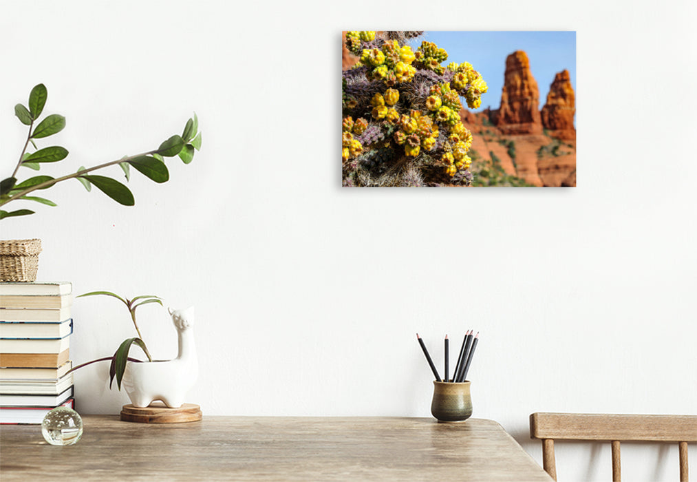 Premium textile canvas Premium textile canvas 120 cm x 80 cm landscape Chapel Trail, Sedona 