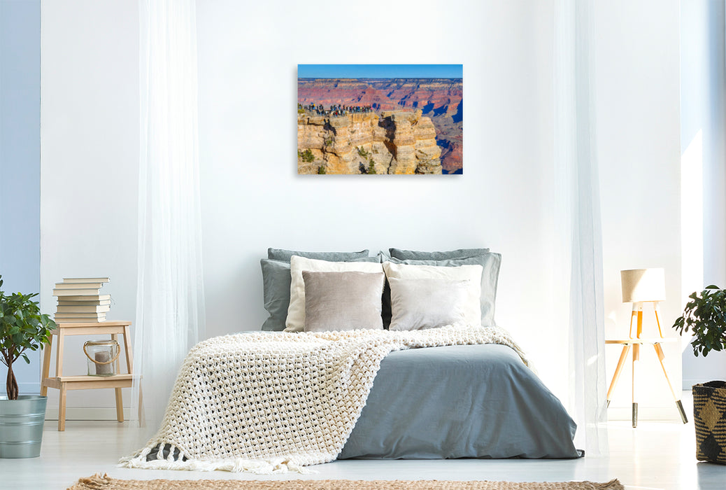 Premium textile canvas Premium textile canvas 120 cm x 80 cm landscape Mather Point, Grand Canyon 