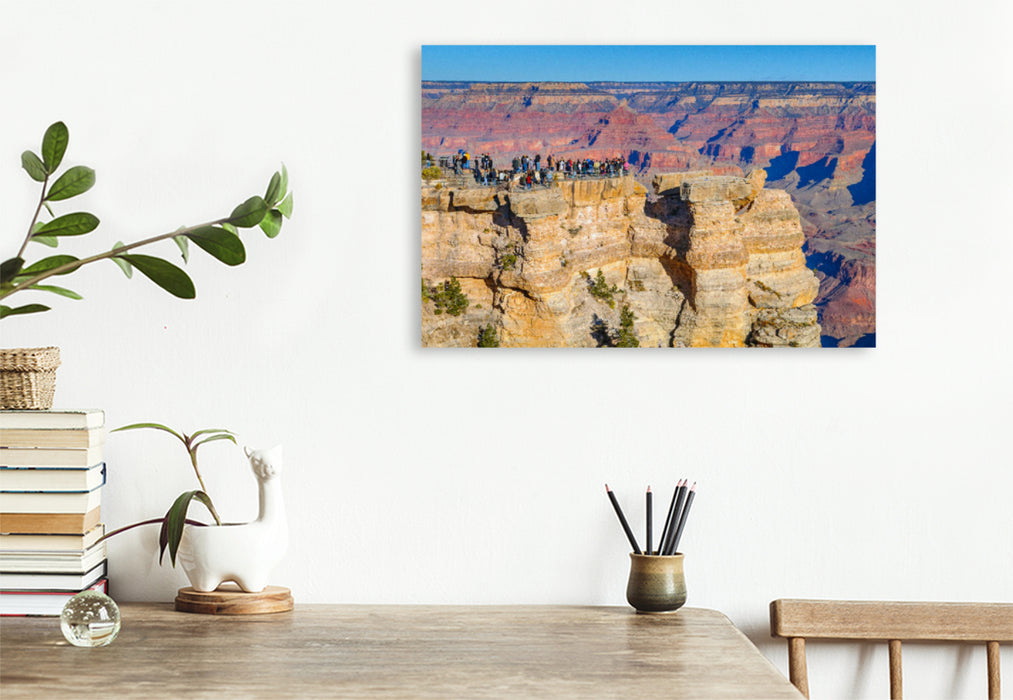 Premium textile canvas Premium textile canvas 120 cm x 80 cm landscape Mather Point, Grand Canyon 