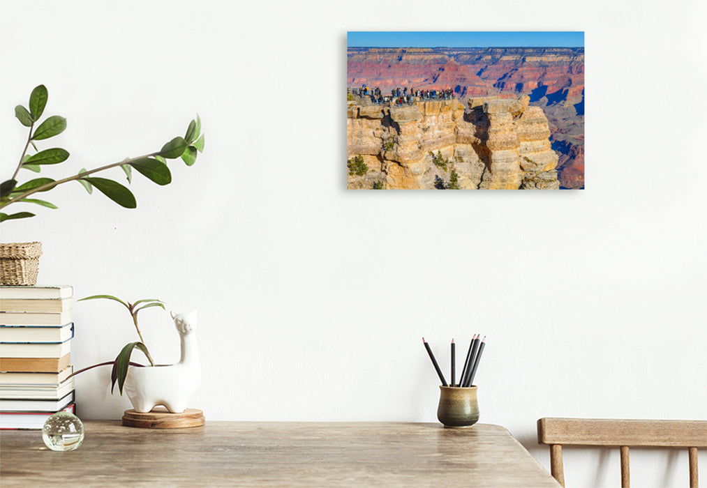 Premium textile canvas Premium textile canvas 120 cm x 80 cm landscape Mather Point, Grand Canyon 
