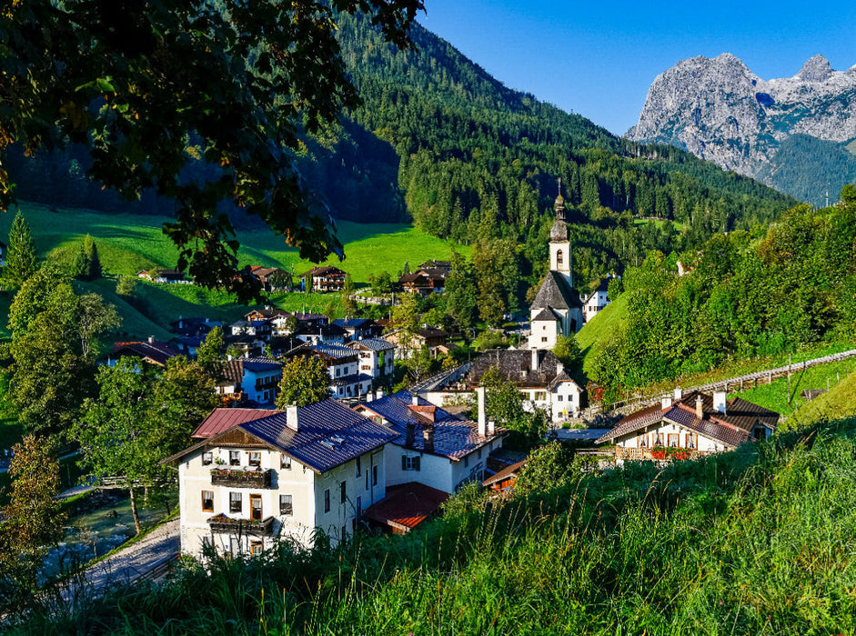 Vue de la ville de Ramsau - Puzzle photo CALVENDO 