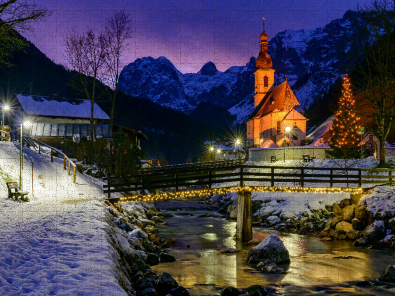 Coin du peintre décoré de Noël - Puzzle photo CALVENDO 