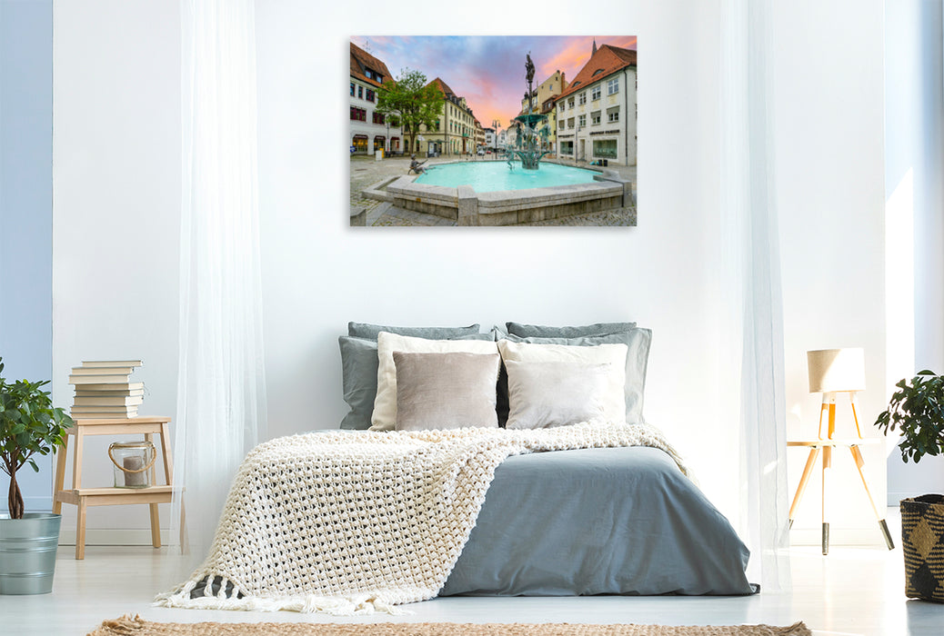 Premium textile canvas Premium textile canvas 120 cm x 80 cm landscape Theodul Brunnen 